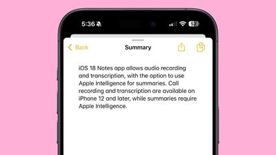 ios 18 notes transcript summary