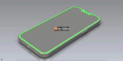 iPhone SE 4 front render